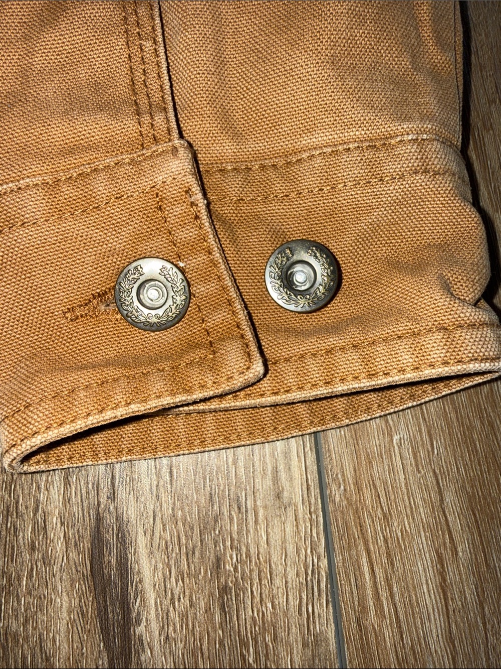 Woolrich Canvas Sherpa-Lined Field Jacket with Brown Corduroy Collar- like NEW - Picture 4 of 6